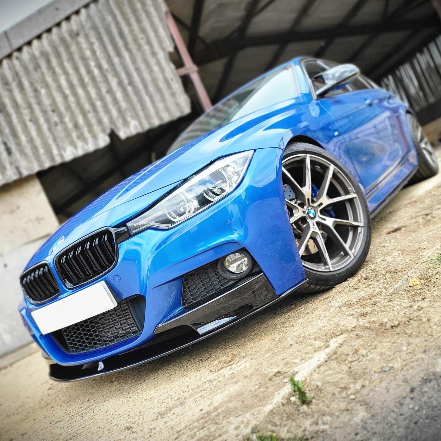 BMW F30 F31 3 Series M Sport M Performance Style Gloss Black Front Spl –  Carbon Factory