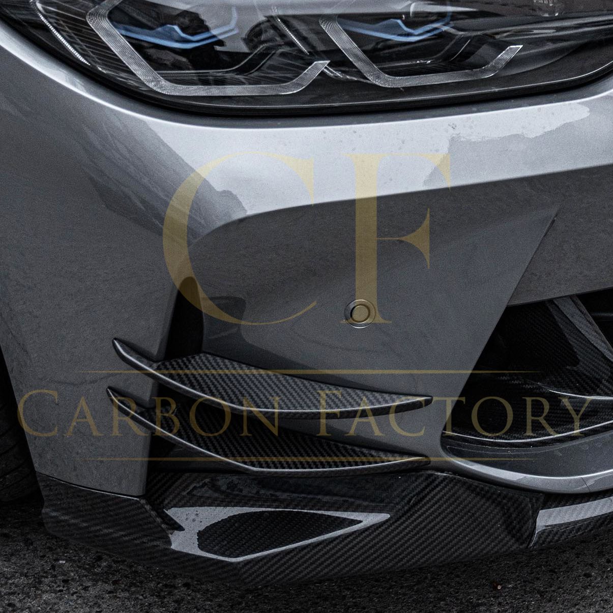 AC Style Pre-Preg Carbon Fibre Front Canards for BMW G80 M3 G82 G83 M4 21-Present-Carbon Factory