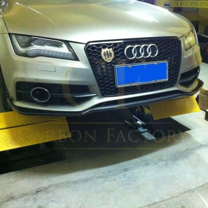 Audi 4G A7 S Line S7 M Style Carbon Fibre Front Splitter 10-18-Carbon Factory