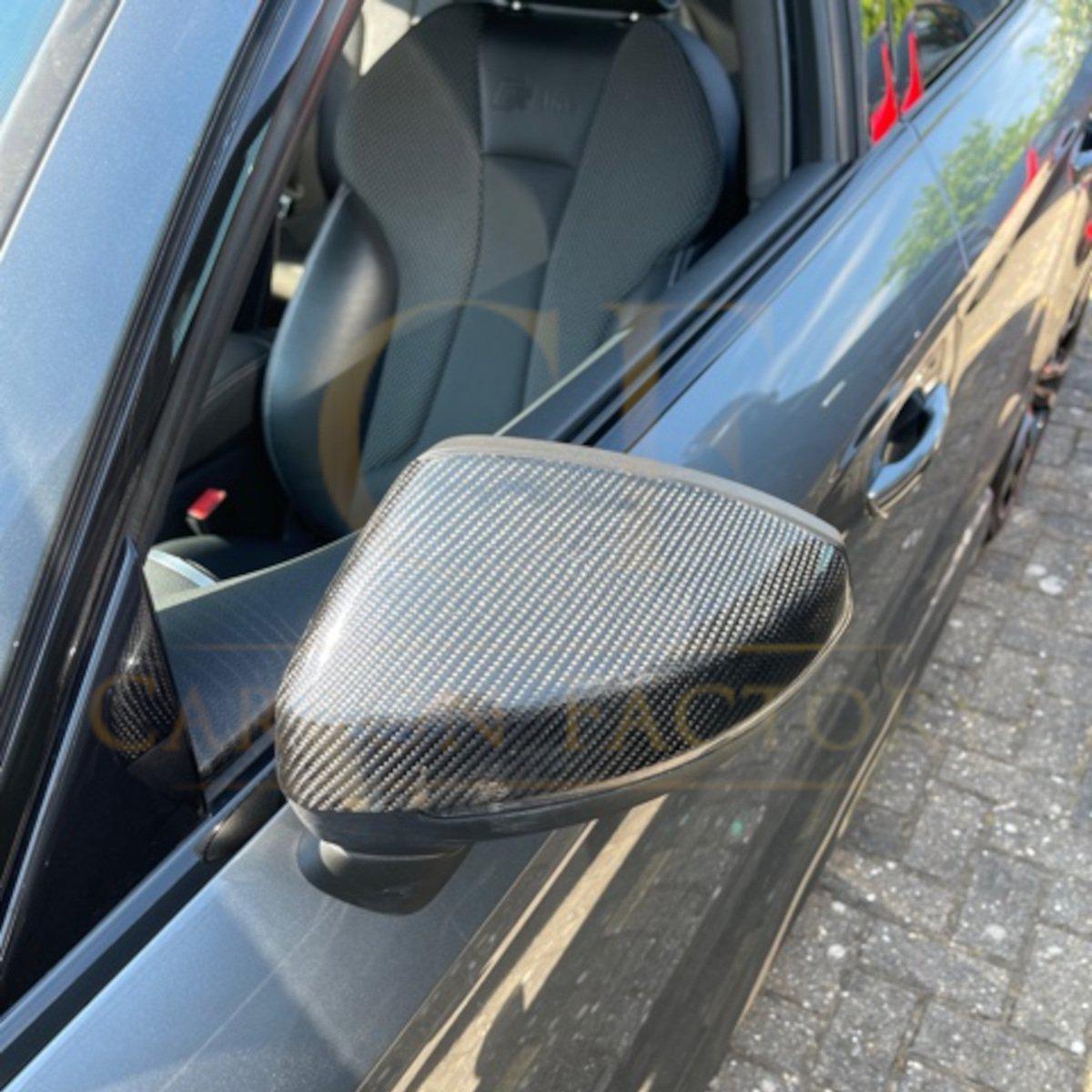 Audi 8V A3 S3 RS3 Carbon Fibre Replacement Mirror Covers 13-20 by Carbon Factory-Carbon Factory