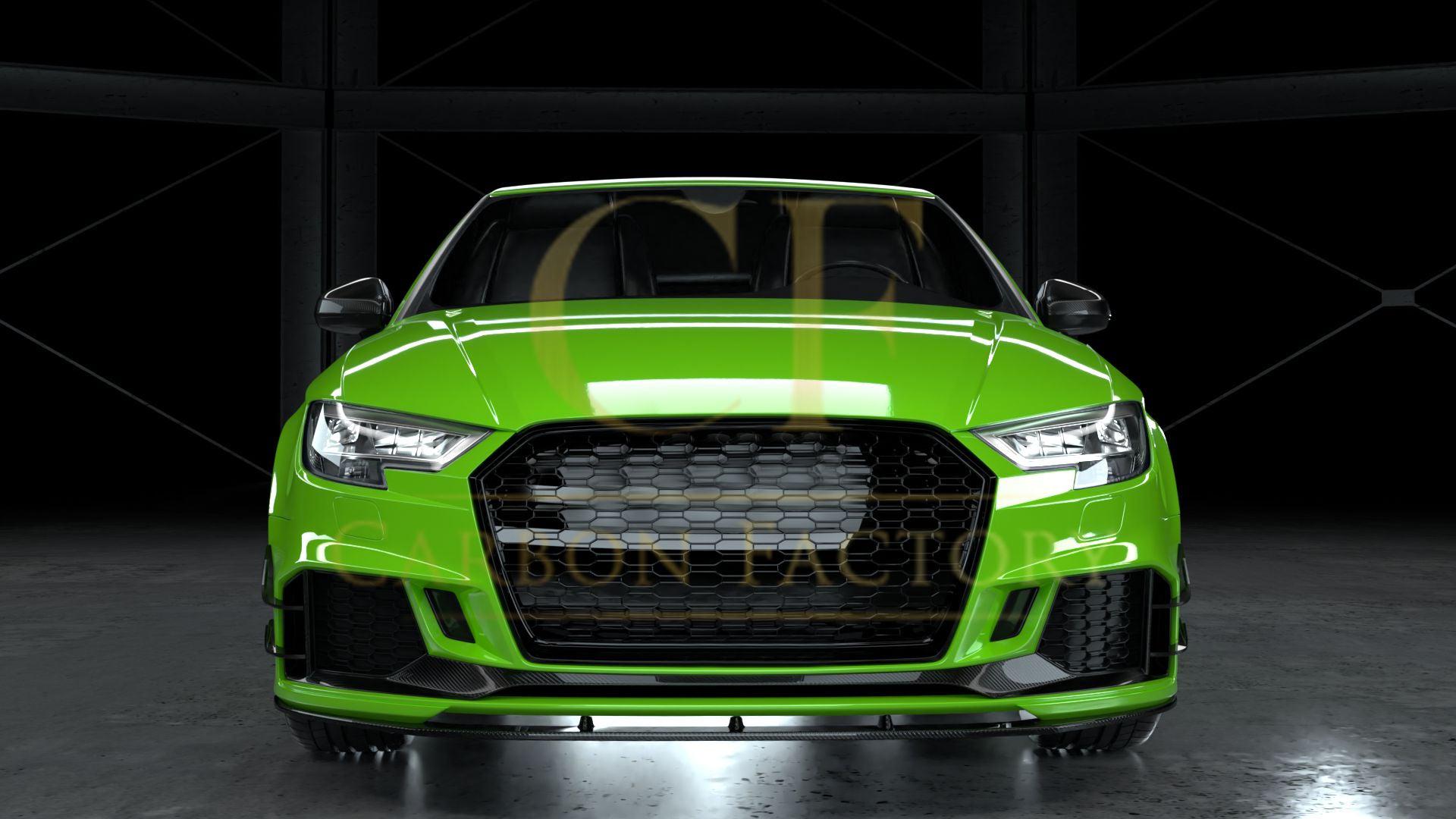 Audi 8V RS3 Saloon M Style Carbon Fibre Front Splitter 17-20 by Carbon Factory-Carbon Factory