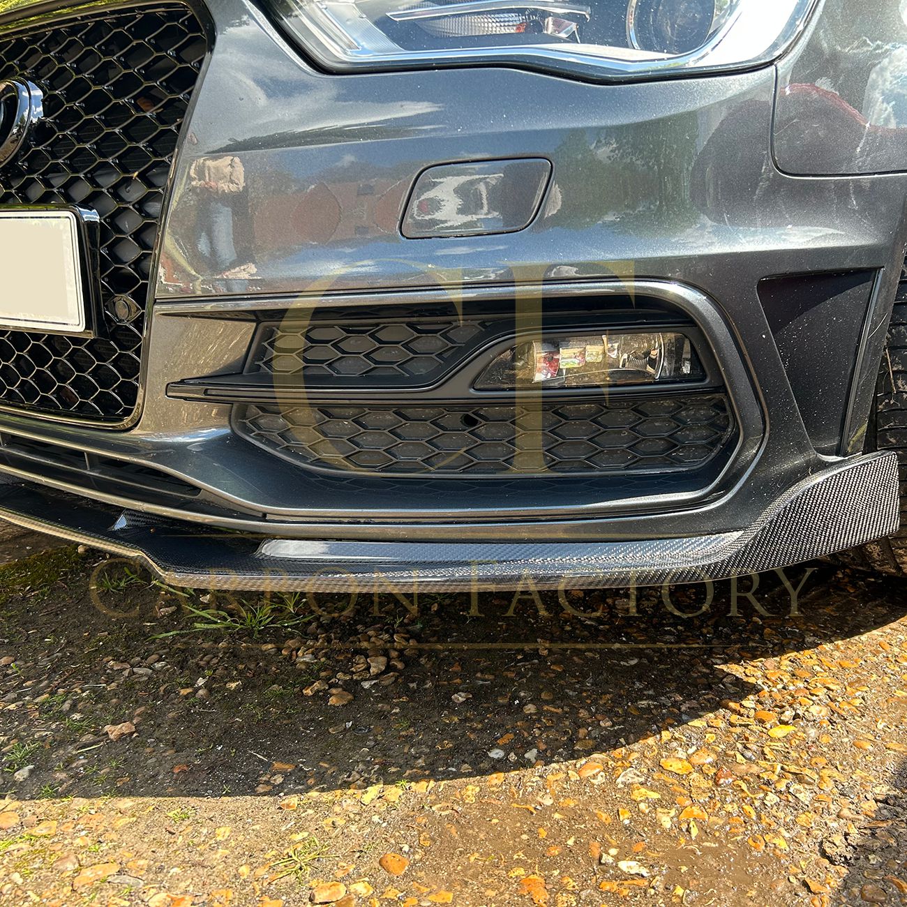 Audi A3 Hatchback S Line & S3 M Style Carbon Fibre Front Splitter 13-15 by Carbon Factory-Carbon Factory