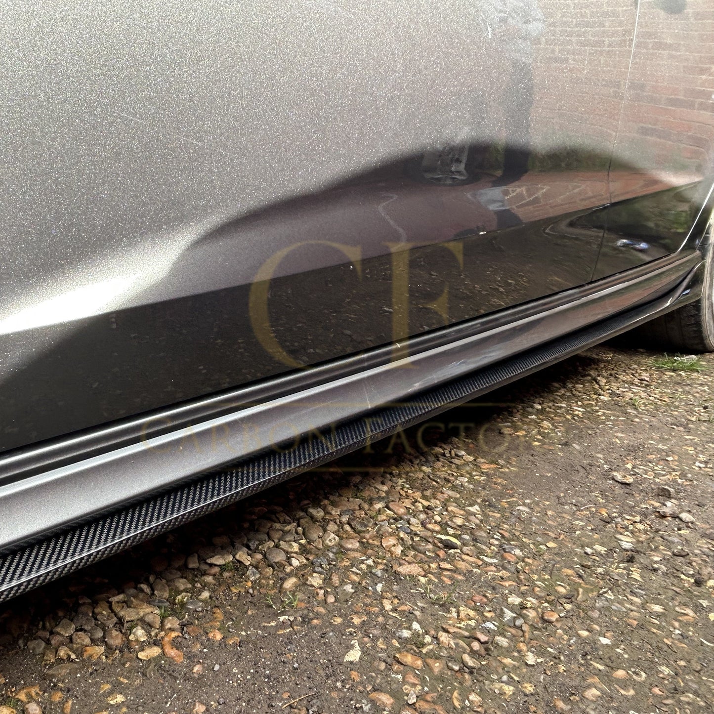 Audi A3 Hatchback S Line V Style Carbon Fibre Side Skirt 13-15-Carbon Factory