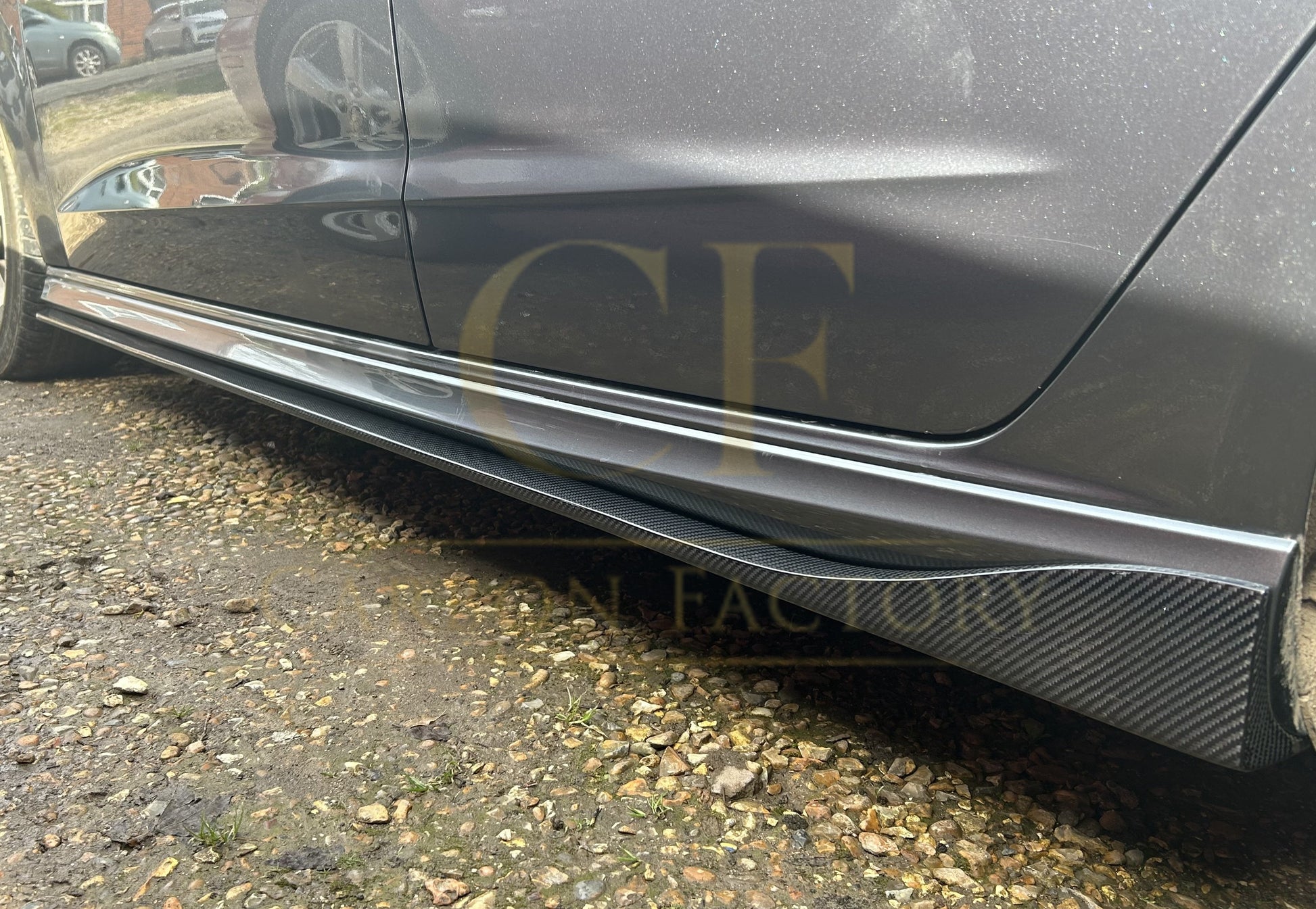 Audi A3 Hatchback S Line V Style Carbon Fibre Side Skirt 13-15-Carbon Factory