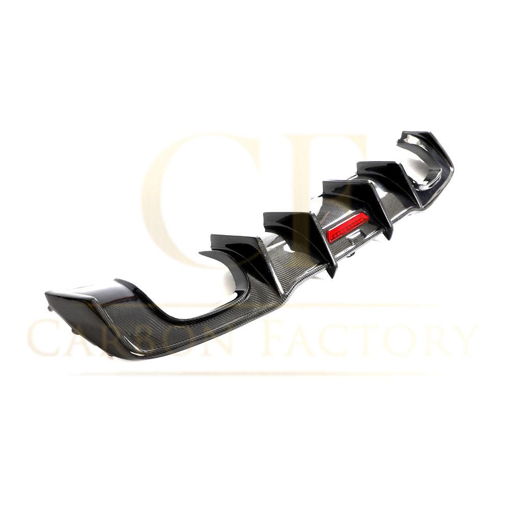 Audi A3 S Line Hatchback S3 LED Carbon Fibre Rear Diffuser 17-19 by Carbon Factory-Carbon Factory