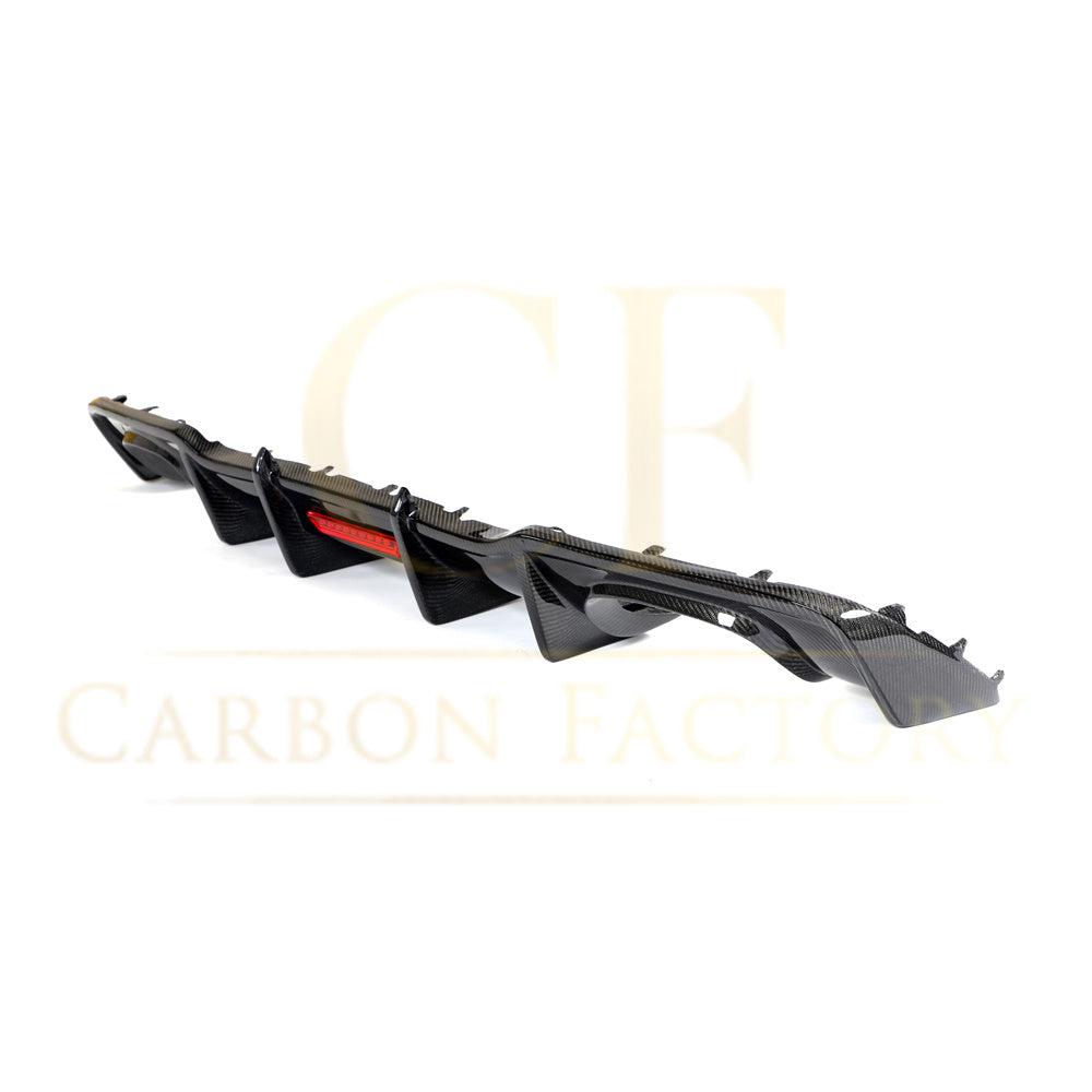 Audi A3 S Line Hatchback S3 LED Carbon Fibre Rear Diffuser 17-19 by Carbon Factory-Carbon Factory