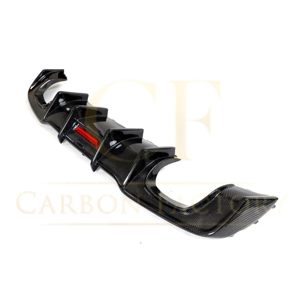 Audi A3 S Line Hatchback S3 LED Carbon Fibre Rear Diffuser 17-19 by Carbon Factory-Carbon Factory