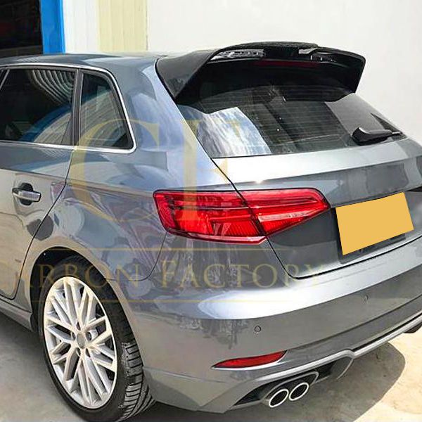 Audi A3 S Line S3 RS3 Hatchback OT Style Carbon Fibre Roof Spoiler 13-20 by Carbon Factory-Carbon Factory