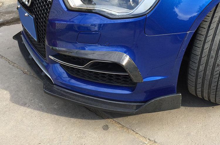 Audi A3 S Line S3 Saloon Carbon Fibre Front Bumper Trims 13-15 by Carbon Factory-Carbon Factory