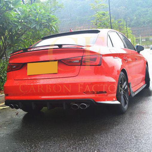 Audi A3 S Line S3 Saloon RS Style Carbon Fibre Rear Diffuser 13-15 by Carbon Factory-Carbon Factory