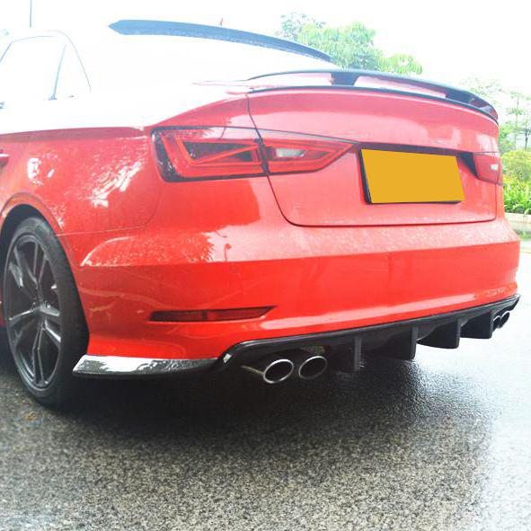 Audi A3 S Line S3 Saloon RS Style Carbon Fibre Rear Diffuser 13-15 by Carbon Factory-Carbon Factory