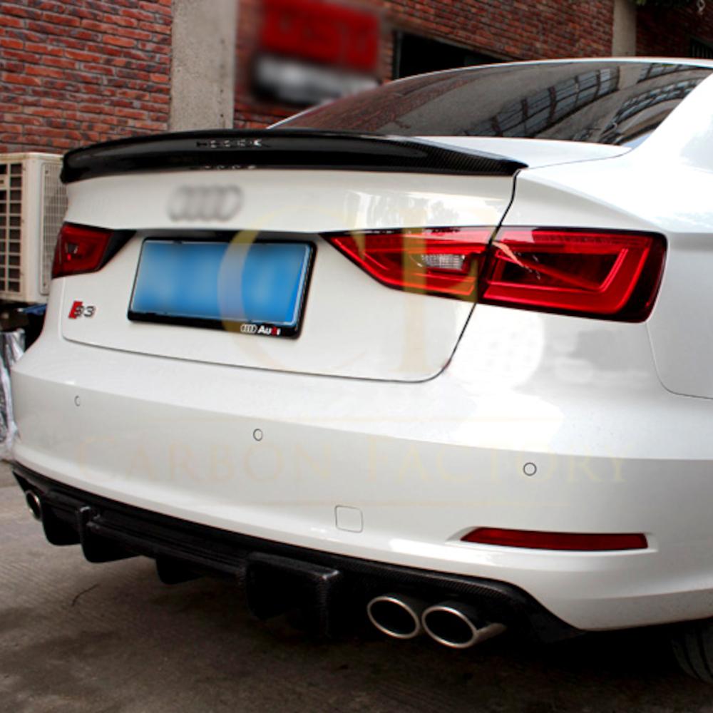 Audi A3 S3 RS3 Saloon Carbon Fibre C Style Boot Spoiler 13-20 by Carbon Factory-Carbon Factory