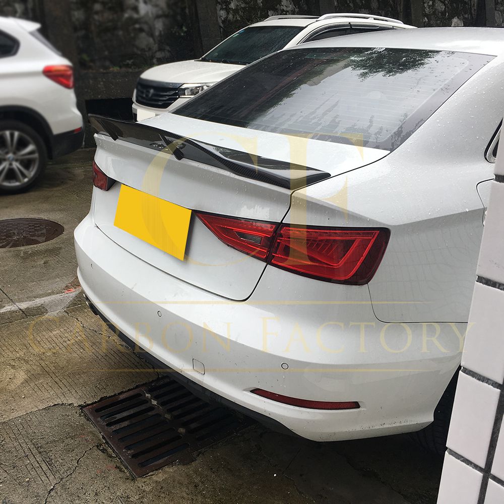 Audi A3 S3 RS3 Saloon Carbon Fibre R Style Boot Spoiler 13-20 by Carbon Factory-Carbon Factory