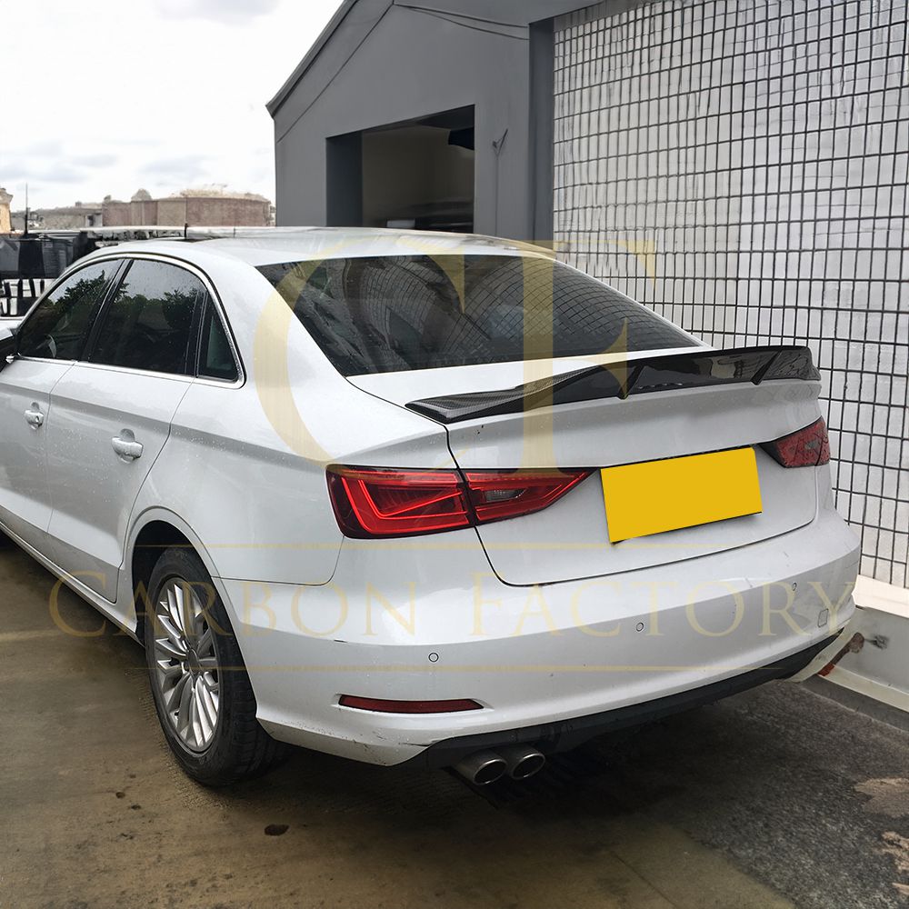 Audi A3 S3 RS3 Saloon Carbon Fibre R Style Boot Spoiler 13-20 by Carbon Factory-Carbon Factory