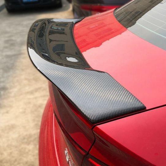 Audi A3 S3 RS3 Saloon Carbon Fibre R Style Boot Spoiler 13-20 by Carbon Factory-Carbon Factory