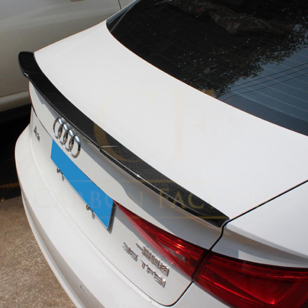 Audi A3 S3 RS3 Saloon Carbon Fibre V Style Boot Spoiler 13-20 by Carbon Factory-Carbon Factory