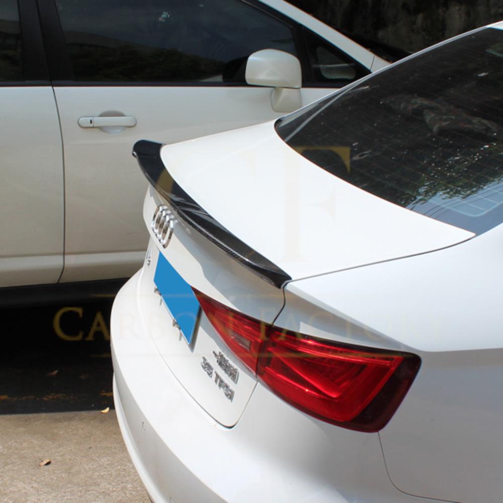 Audi A3 S3 RS3 Saloon Carbon Fibre V Style Boot Spoiler 13-20 by Carbon Factory-Carbon Factory