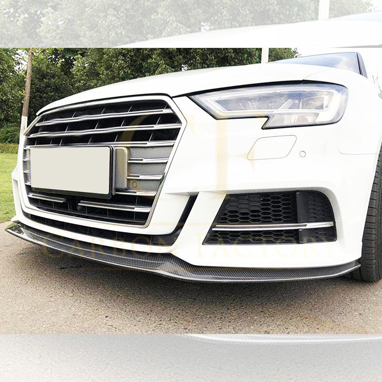 Audi A3 Saloon S Line & S3 MP Style Carbon Fibre Front Splitter 16-19 by Carbon Factory-Carbon Factory