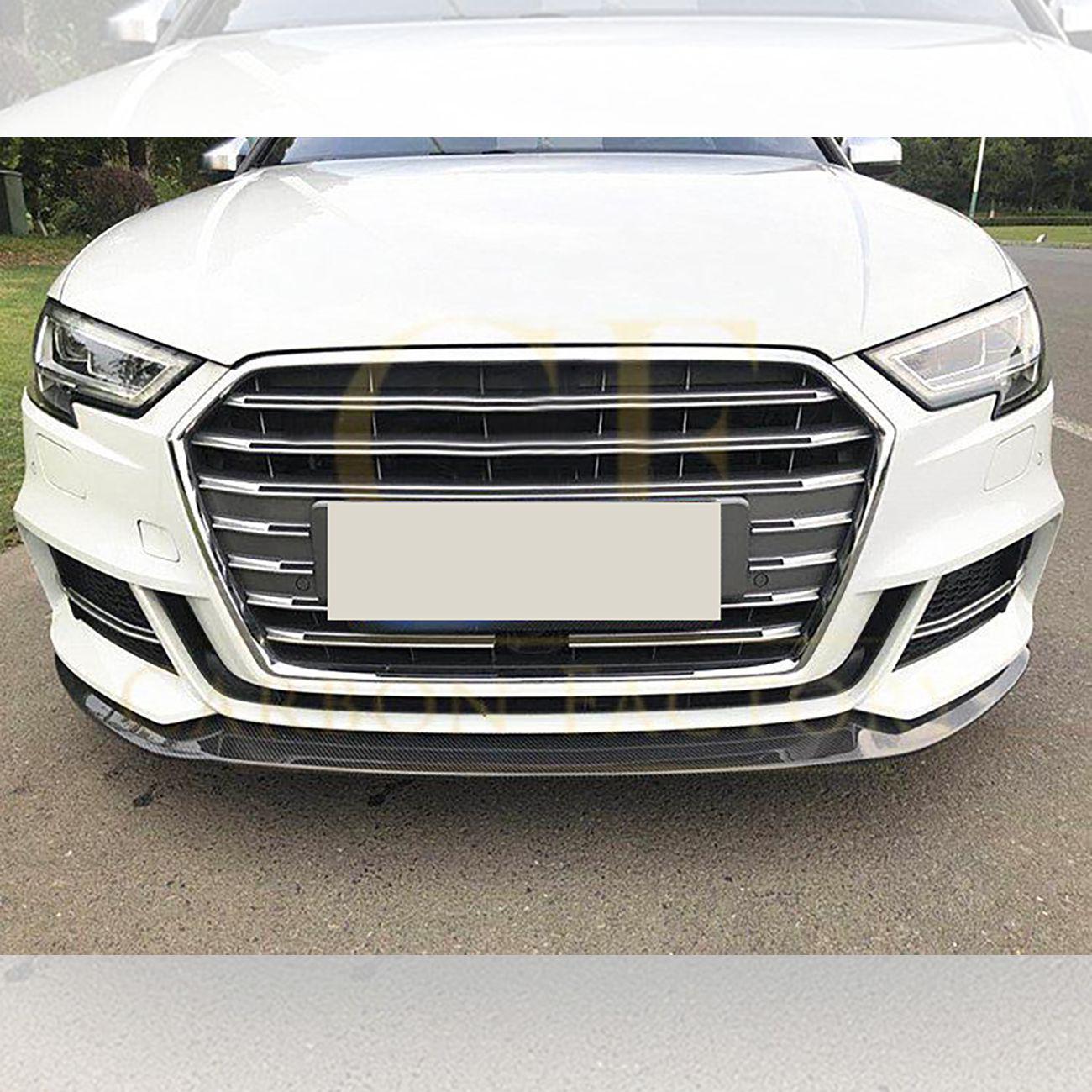 Audi A3 Saloon S Line & S3 MP Style Carbon Fibre Front Splitter 16-19 by Carbon Factory-Carbon Factory