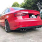 Audi A3 Saloon (non S Line) V Style Carbon Fibre Rear Diffuser 17-19 by Carbon Factory-Carbon Factory