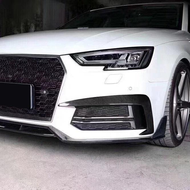 Audi A4 B9 S Line Carbon Fibre Fog Light covers 16-19 by Carbon Factory-Carbon Factory