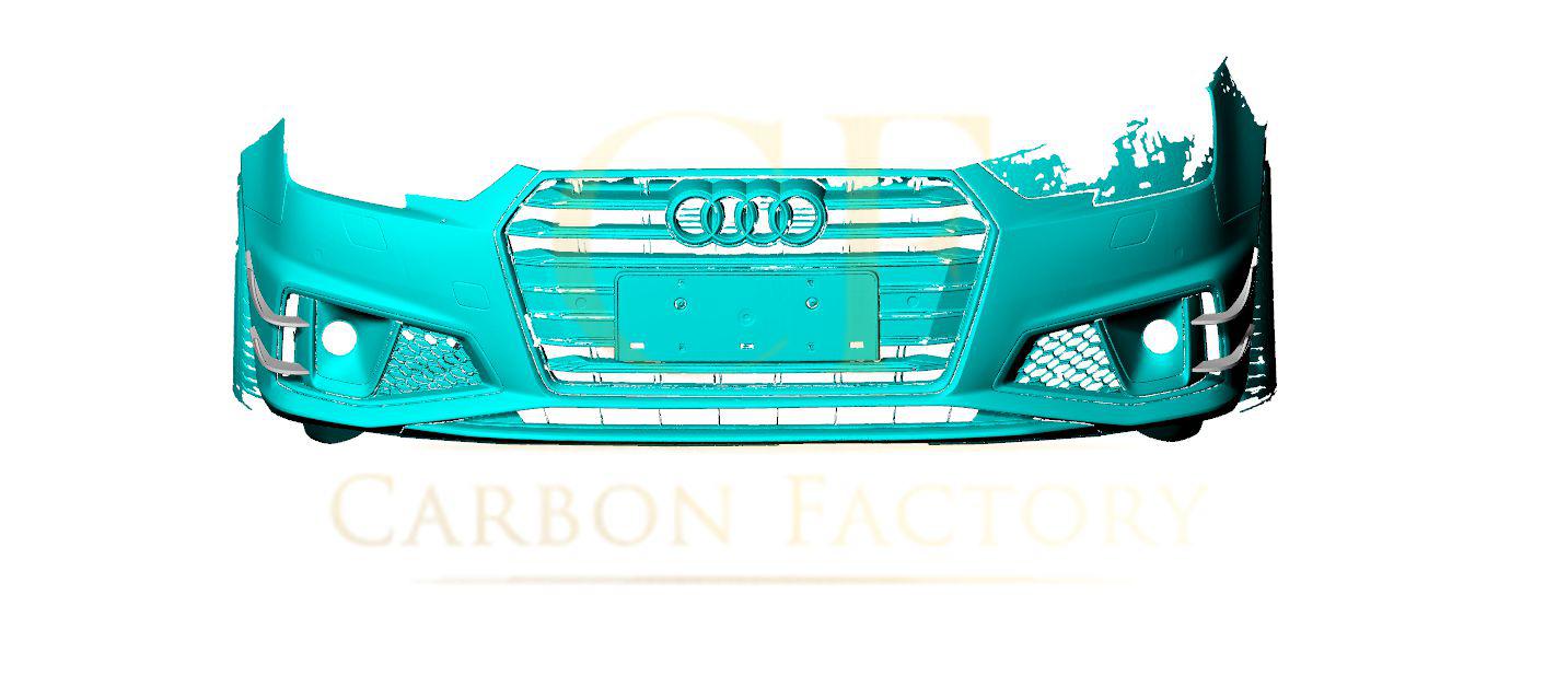 Audi A4 B9 S Line & S4 Carbon Fibre Front Bumper Canards 19-22-Carbon Factory