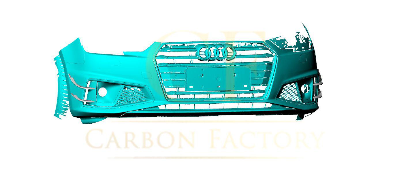 Audi A4 B9 S Line & S4 Carbon Fibre Front Bumper Canards 19-22-Carbon Factory