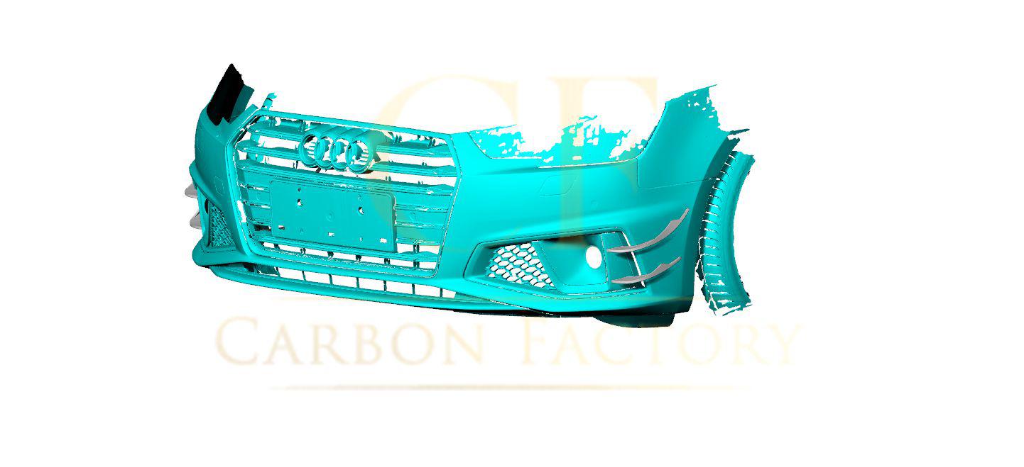 Audi A4 B9 S Line & S4 Carbon Fibre Front Bumper Canards 19-22 by Carbon Factory-Carbon Factory