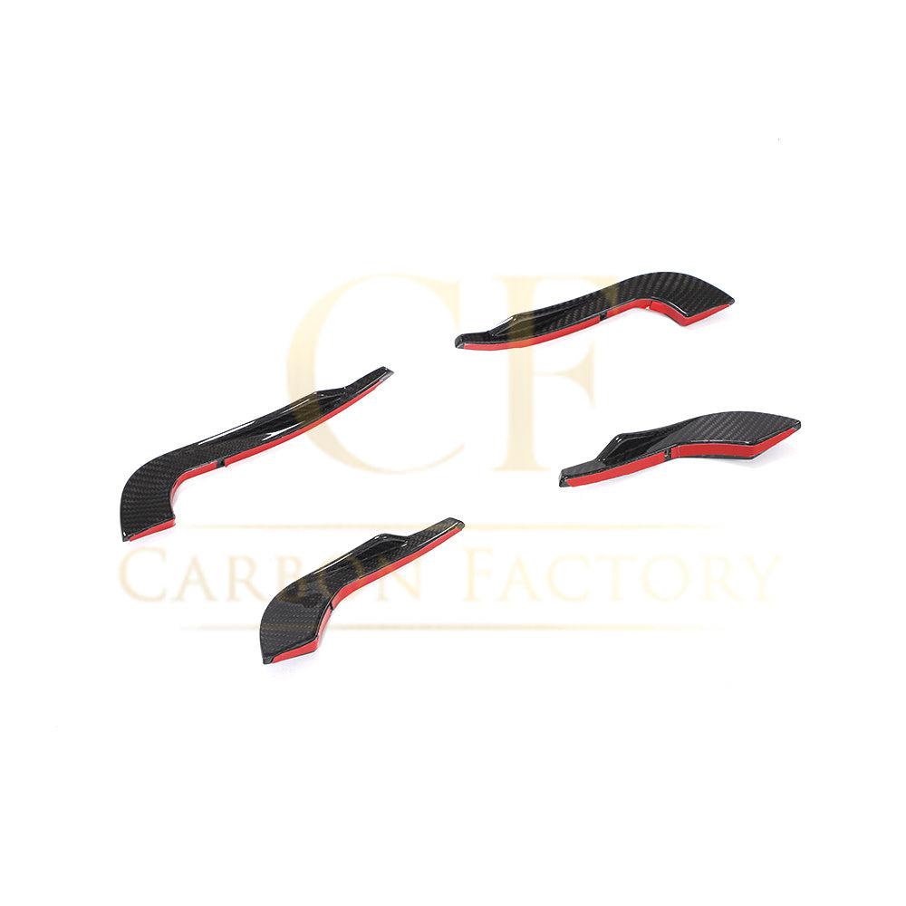 Audi A4 B9 S Line & S4 Carbon Fibre Front Bumper Canards 19-22 by Carbon Factory-Carbon Factory