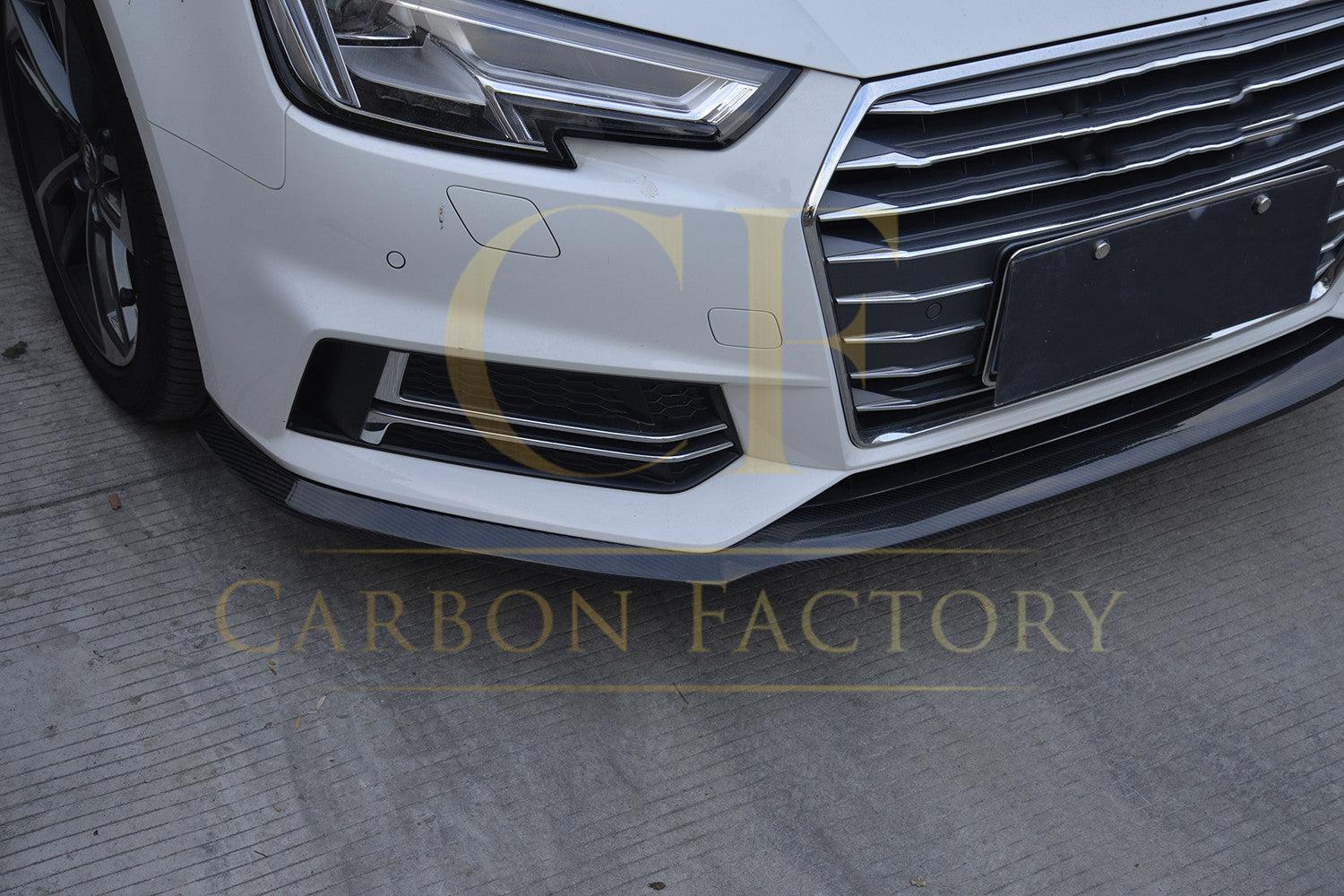 Audi A4 B9 S Line & S4 P Style Carbon Fibre Front Splitter 16-18 by Carbon Factory-Carbon Factory