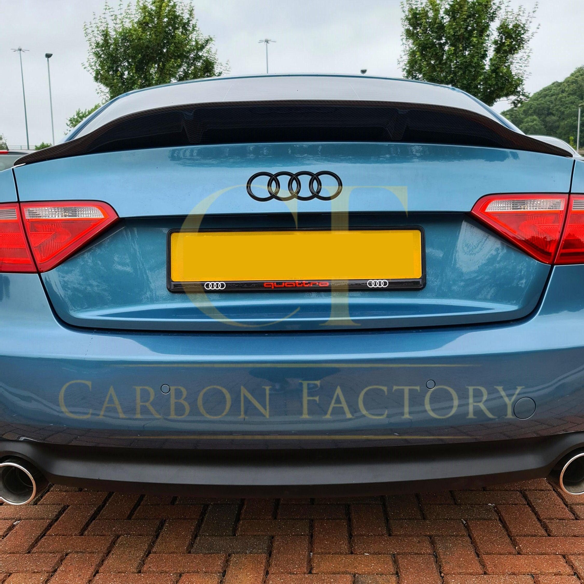 Audi B8 B8.5 A5 4 Door R Style Carbon Fibre Boot Spoiler 07-16 by Carbon Factory-Carbon Factory