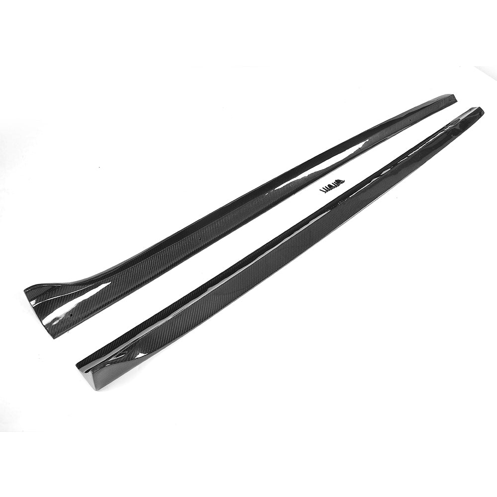 Audi B8 B8.5 A5 S5 2 Door V Style Carbon Fibre Side Skirts 07-16 by Carbon Factory-Carbon Factory