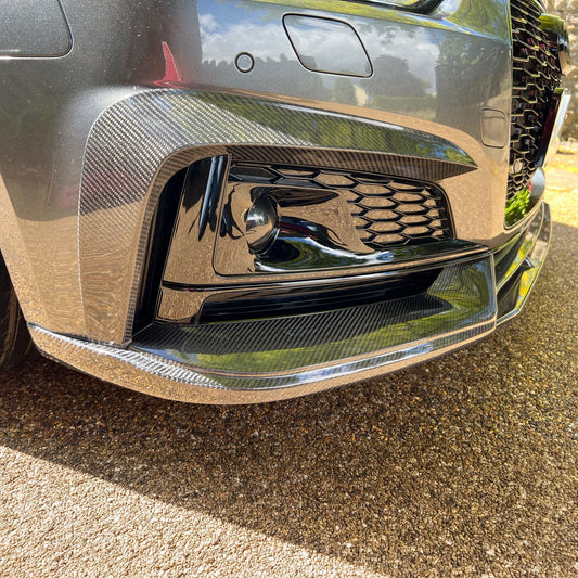 Audi B9 A5 S Line & S5 K Style Carbon Fibre Front Bumper Trims 17-19 by Carbon Factory-Carbon Factory