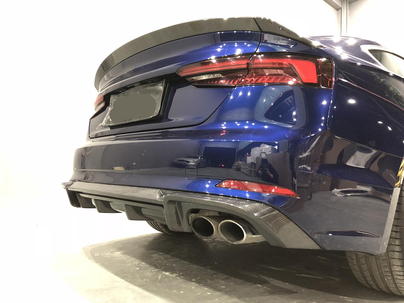 Audi B9 A5 S Line & S5 V Style Carbon Fibre Rear Diffuser 17-19 by Carbon Factory-Carbon Factory