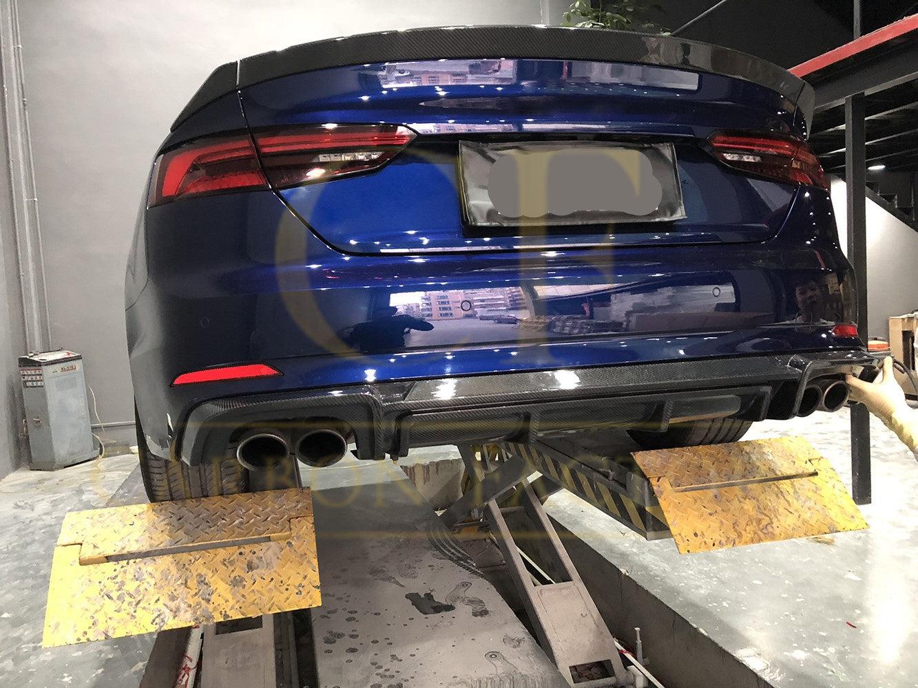 Audi B9 A5 S Line & S5 V Style Carbon Fibre Rear Diffuser 17-19 by Carbon Factory-Carbon Factory