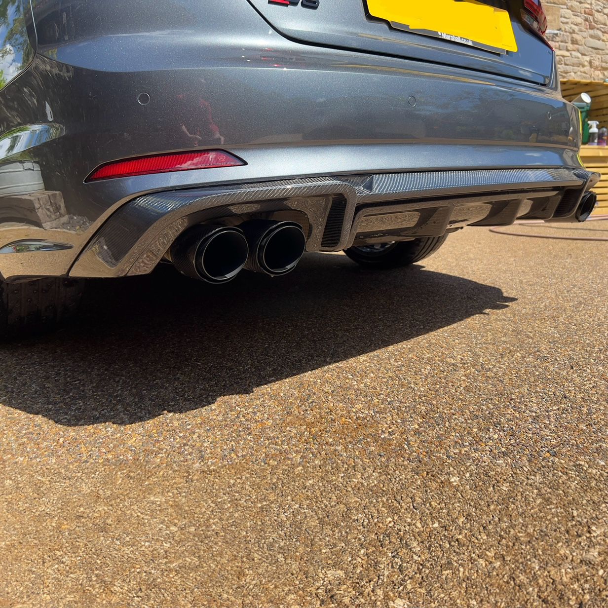 Audi B9 A5 S Line & S5 V Style Carbon Fibre Rear Diffuser 17-19 by Carbon Factory-Carbon Factory