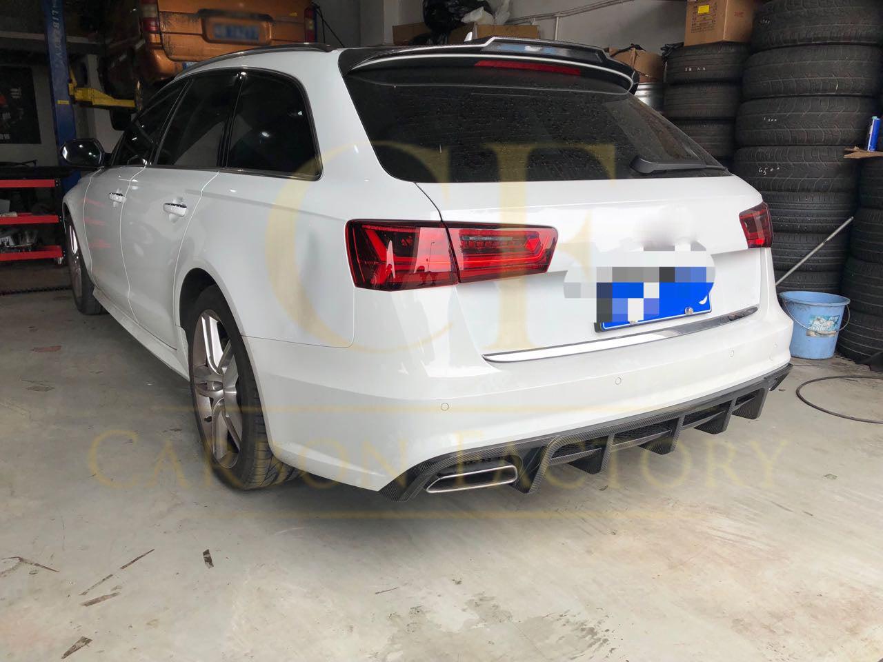 Audi C7.5 A6 S Line & S6 V Style Carbon Fibre Rear Diffuser 15-18 by Carbon Factory-Carbon Factory