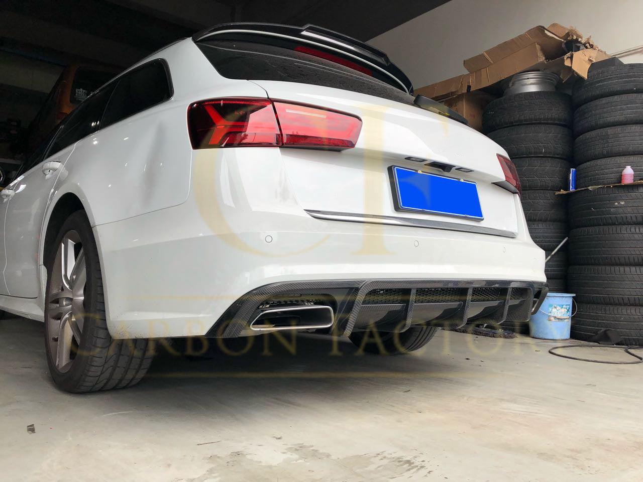 Audi C7.5 A6 S Line & S6 V Style Carbon Fibre Rear Diffuser 15-18 by Carbon Factory-Carbon Factory