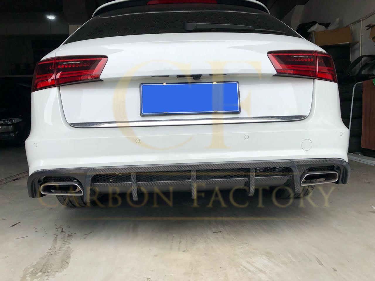 Audi C7.5 A6 S Line & S6 V Style Carbon Fibre Rear Diffuser 15-18 by Carbon Factory-Carbon Factory