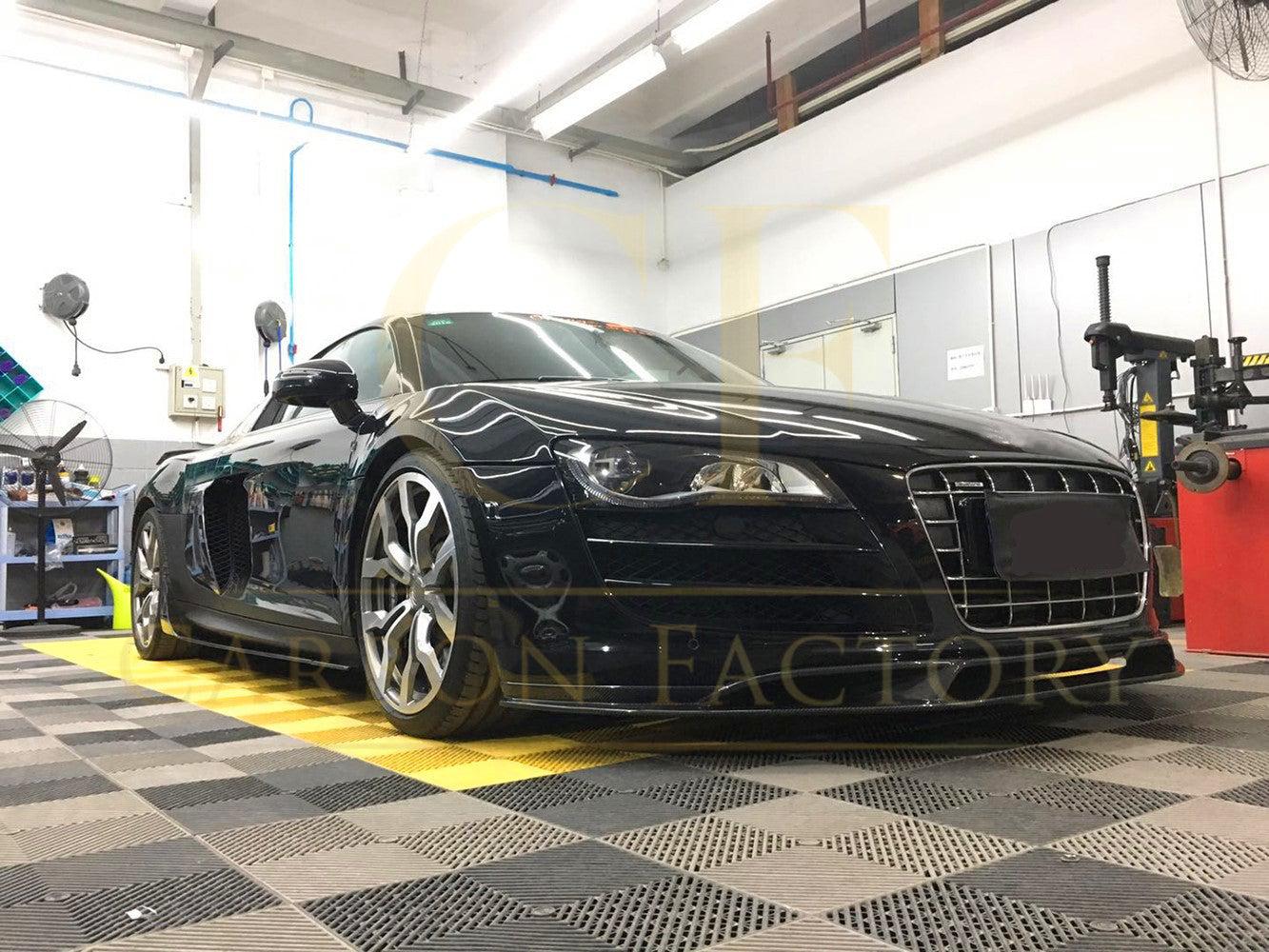 Audi R8 Gen 1 Carbon Fibre V Style Front Splitter 08-14 by Carbon Factory-Carbon Factory