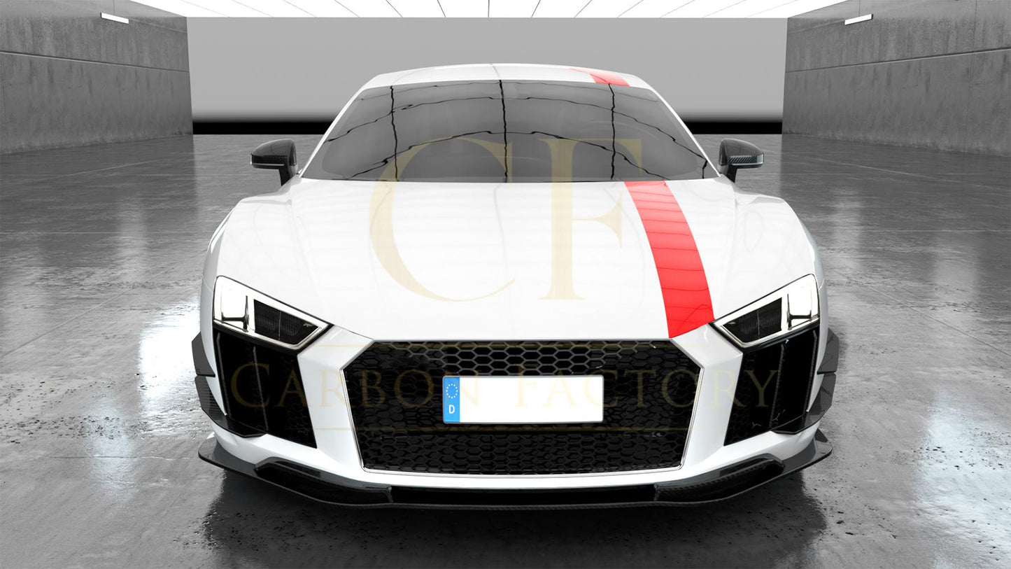 Audi R8 V10 Gen 2 Carbon Fibre P Style Front Splitter 15-19 by Carbon Factory-Carbon Factory