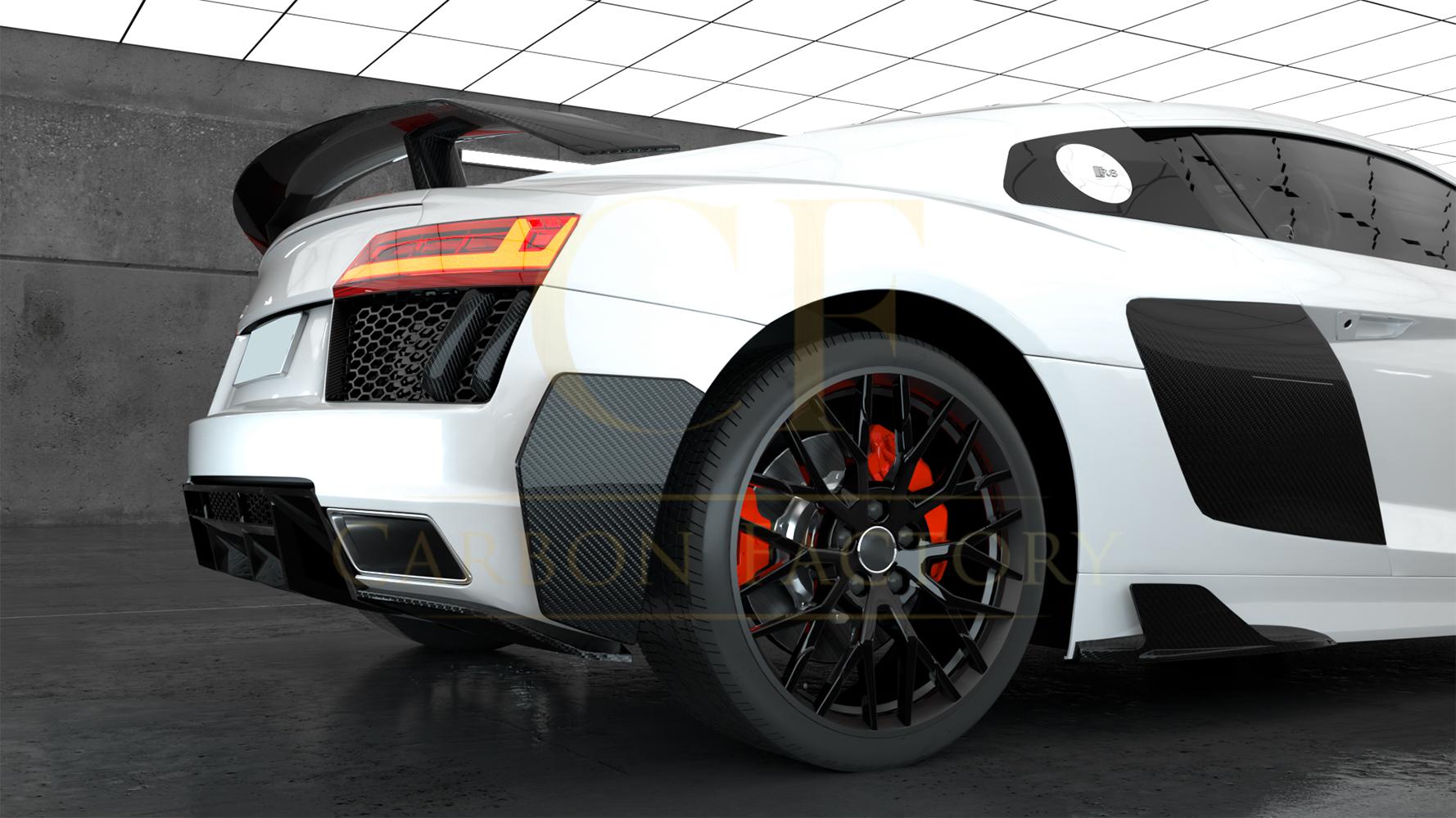 Audi R8 V10 Gen 2 Carbon Fibre Rear Diffuser Side Extension 15-19 by Carbon Factory-Carbon Factory