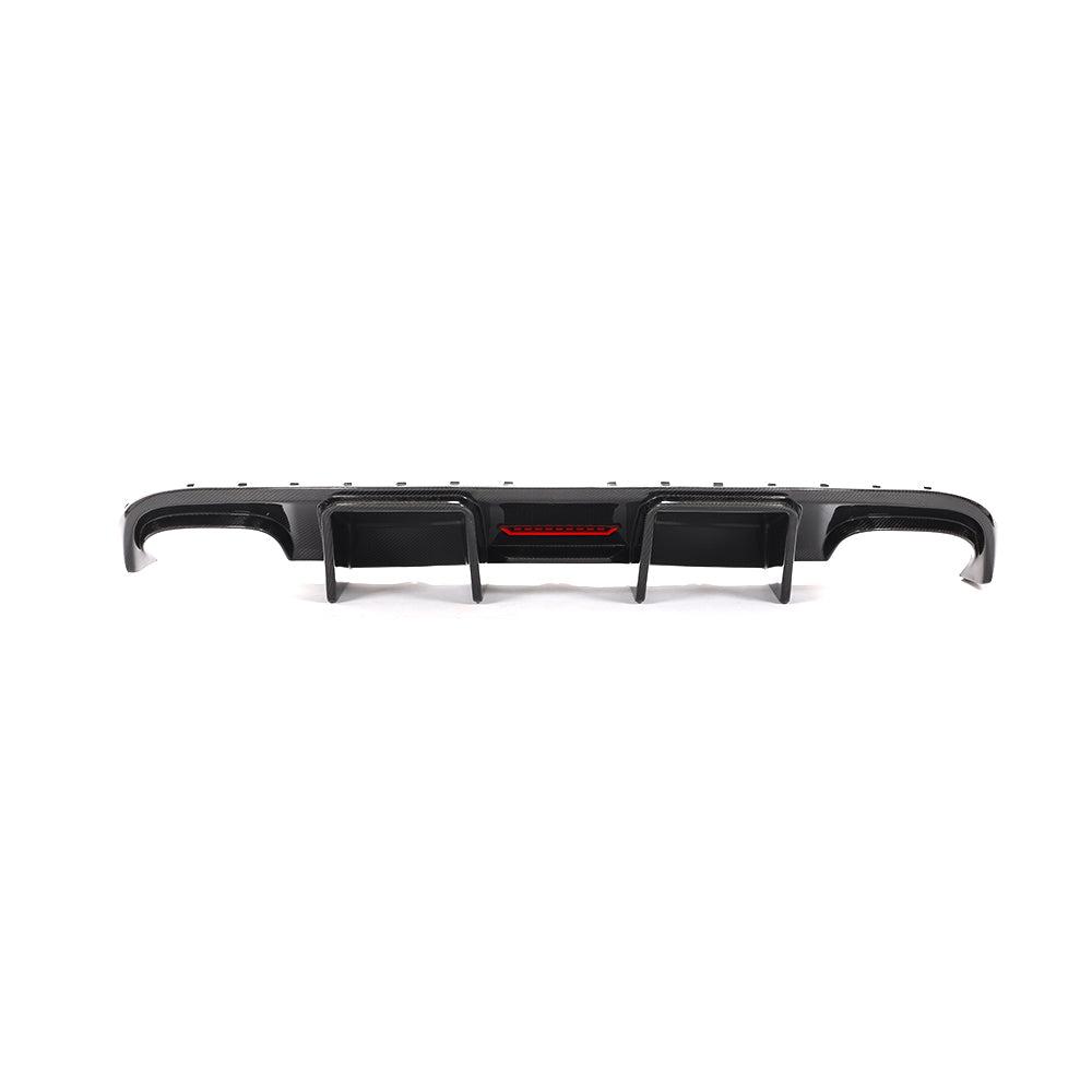 Audi S4 A4 S Line B8 LED Style Carbon Fibre Rear Diffuser 08-12 by Carbon Factory-Carbon Factory