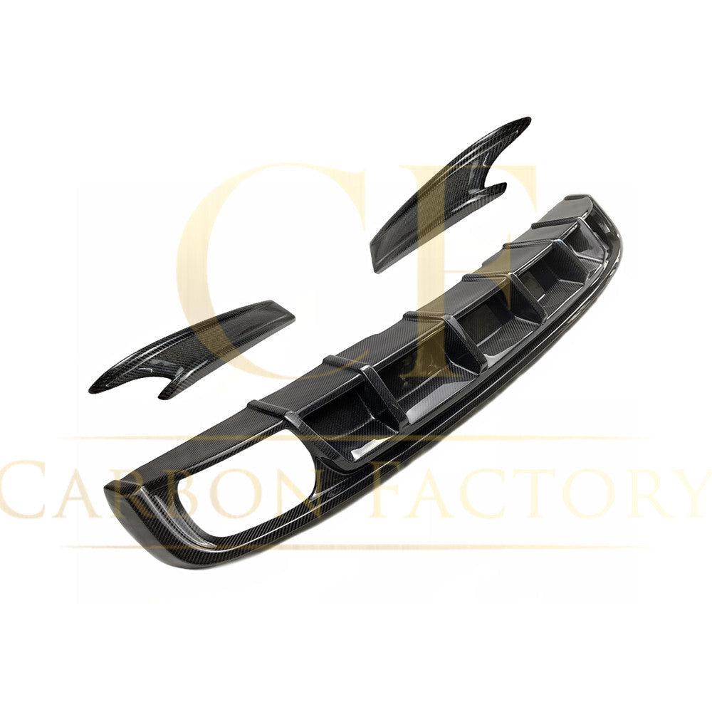 Audi S4 B9 A4 S Line V Style Carbon Fibre Rear Diffuser 16-18 by Carbon Factory-Carbon Factory