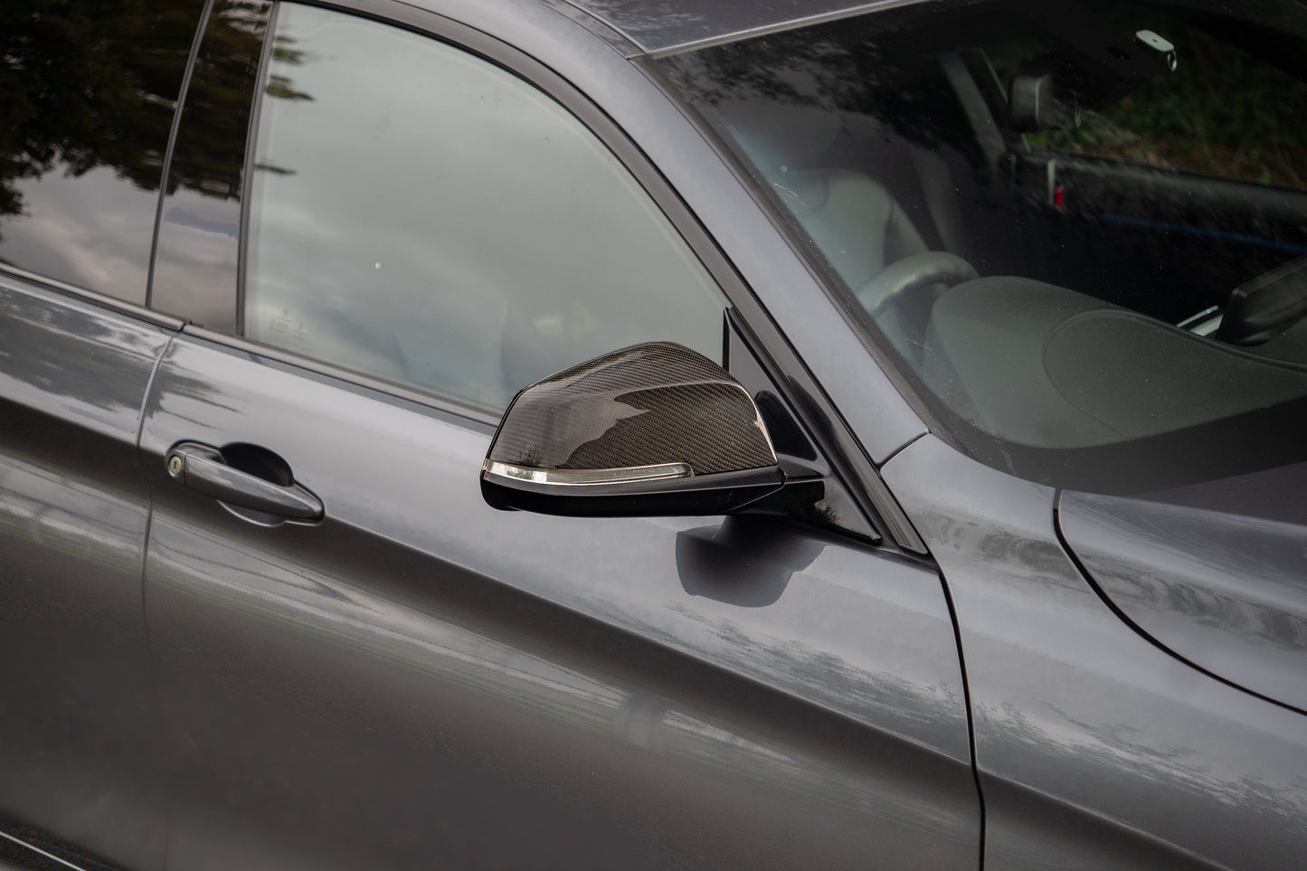 BMW 1 2 3 4 Series Carbon Fibre Replacement Mirror Covers OEM Style by Carbon Factory-Carbon Factory