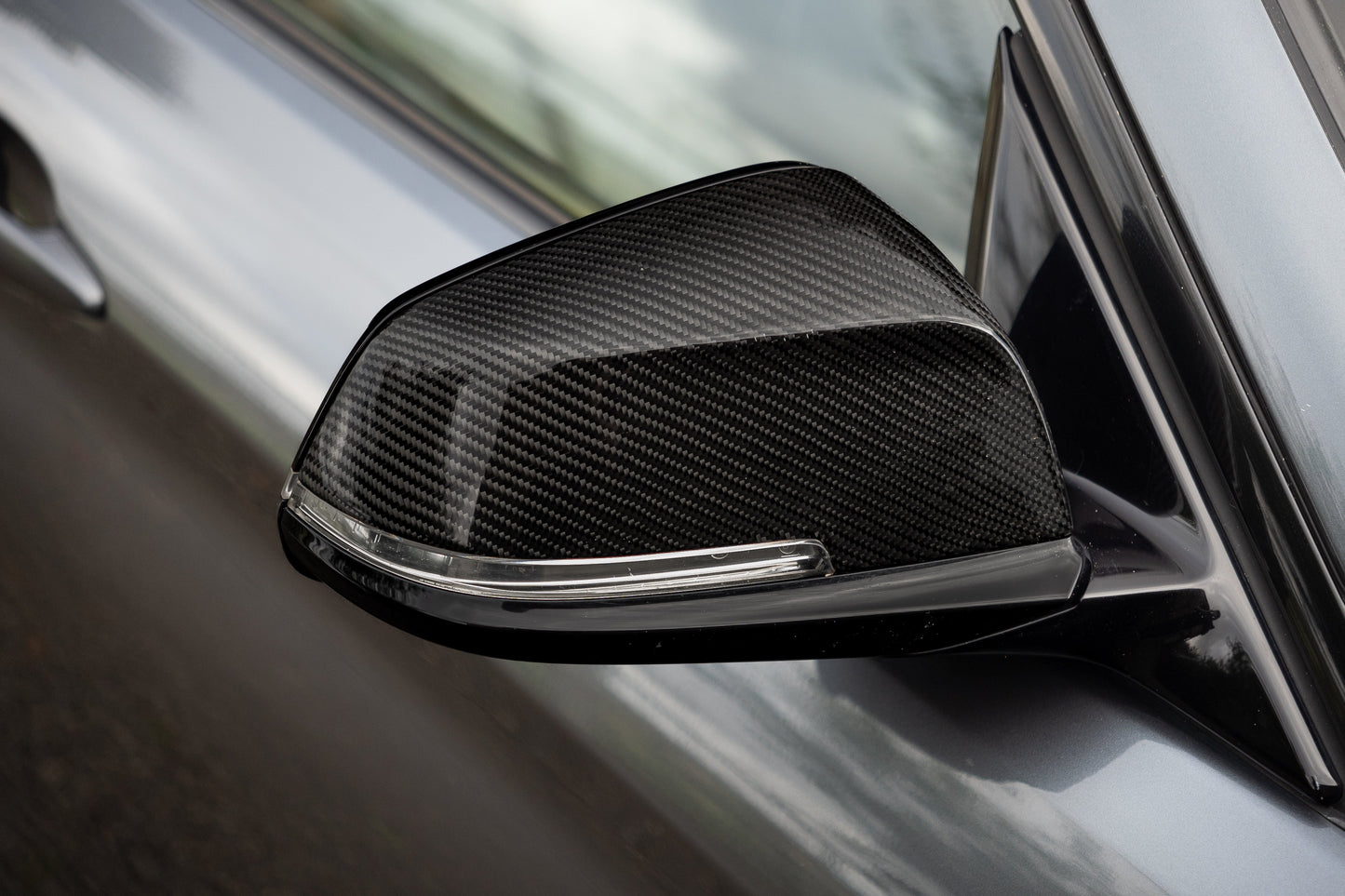 BMW 1 2 3 4 Series Carbon Fibre Replacement Mirror Covers OEM Style by Carbon Factory-Carbon Factory