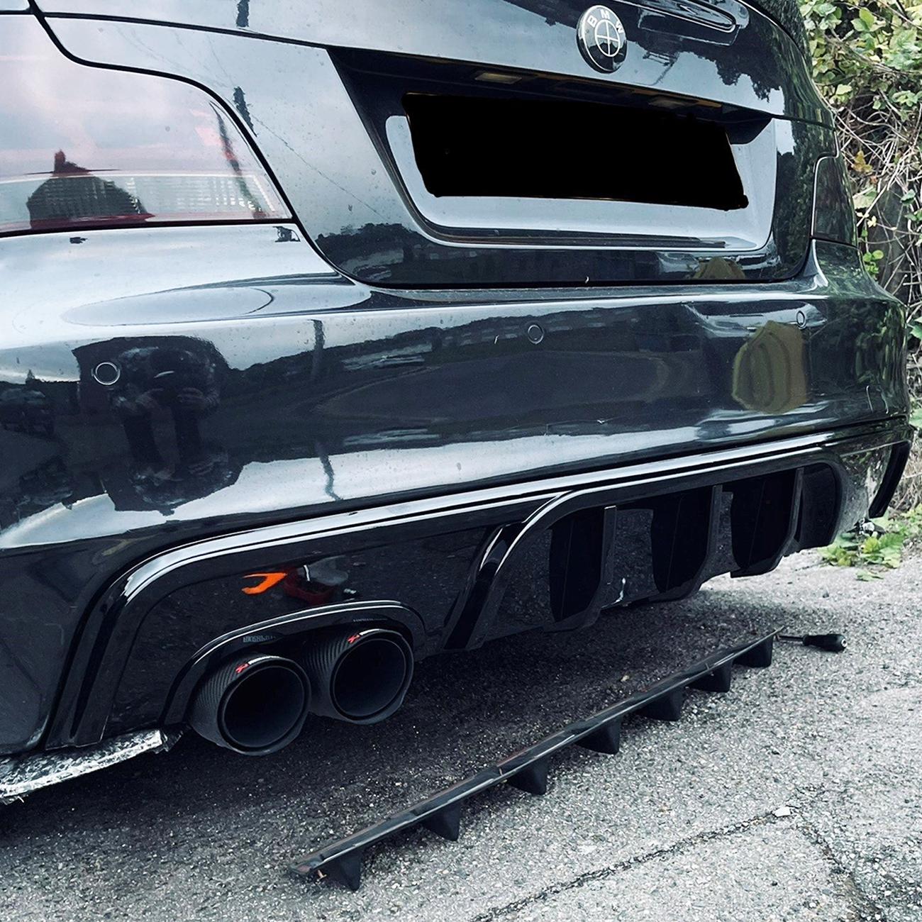 BMW 1 Series E82 E88 MP Style Gloss Black Rear Diffuser 2007-2013 by Carbon Factory-Carbon Factory