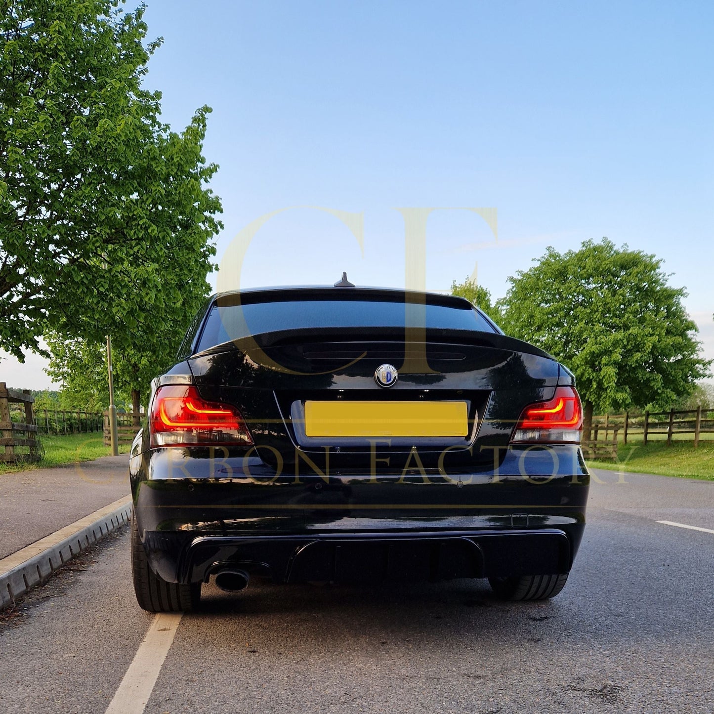 BMW 1 Series E82 E88 MP Style Gloss Black Rear Diffuser 2007-2013 by Carbon Factory-Carbon Factory