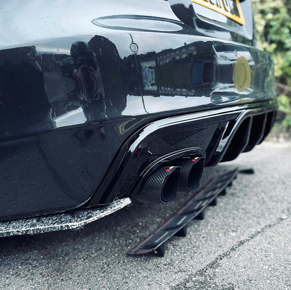 BMW 1 Series E82 E88 MP Style Gloss Black Rear Diffuser 2007-2013 by Carbon Factory-Carbon Factory