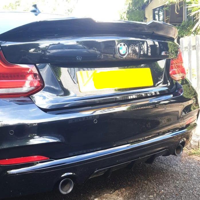 BMW 2 Series F22 F87 M2 PSM Style Gloss Black Boot Spoiler 14-20 by Carbon Factory-Carbon Factory